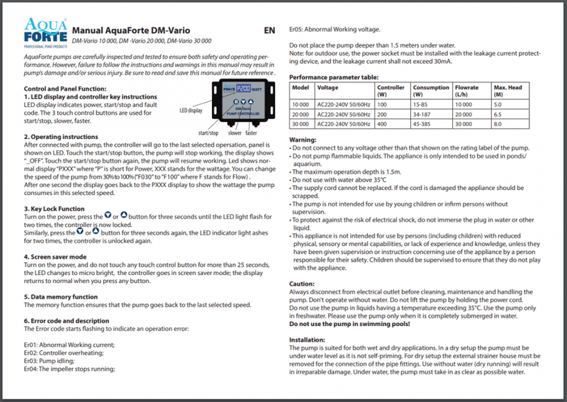 Aquaforte O Pluss-Vario Serie | 22,000S